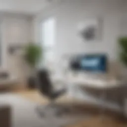 Elegant real estate office interior design