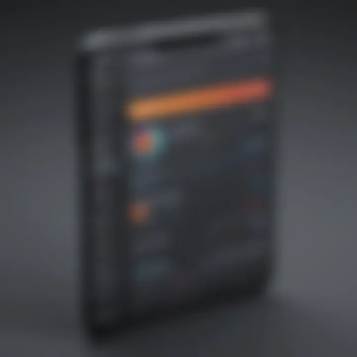 A detailed interface of a screen recording app showcasing features