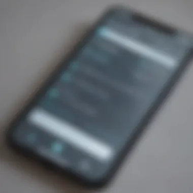 A close-up of a speech therapy app interface on a smartphone.