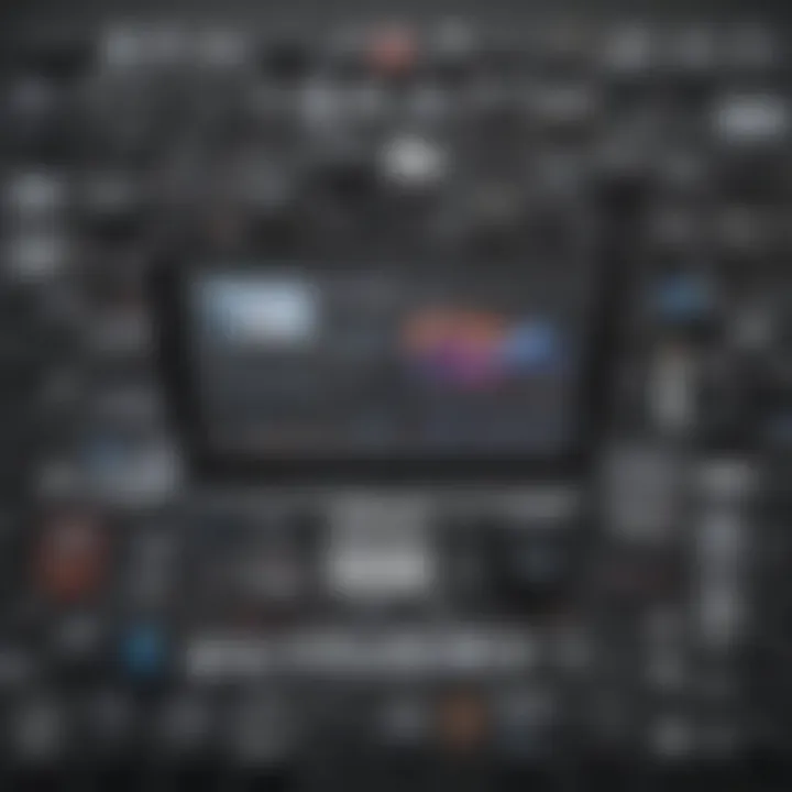 A collage of various video editing tools and features available for businesses.