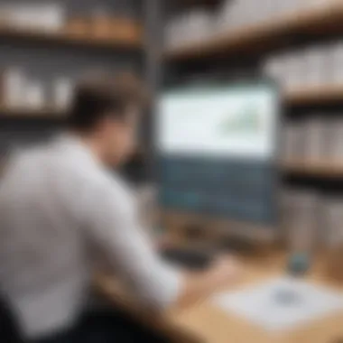 Inventory Metrics Analysis A business owner analyzing inventory metrics