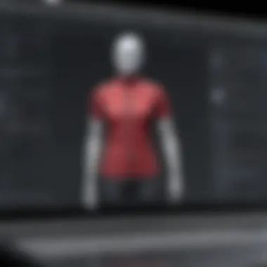 User Interface of Apparel Design Software User interface of apparel design software showcasing various design tools