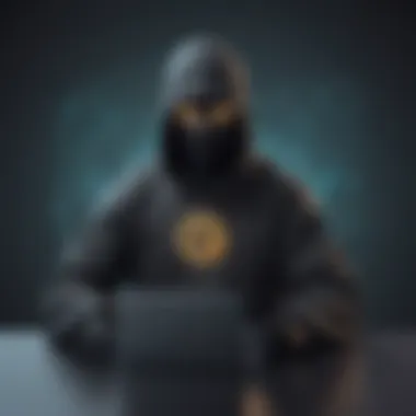 Illustration showcasing online security enhancement with Cyber Ghost