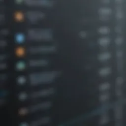 A sleek computer interface showcasing remote access software features