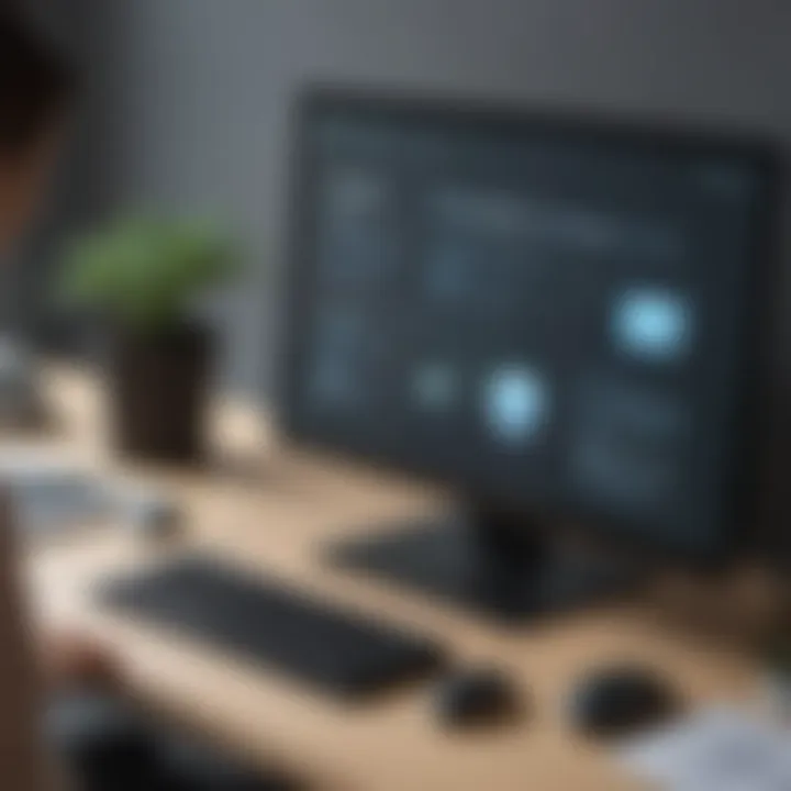 Visual representation of a secure remote desktop connection