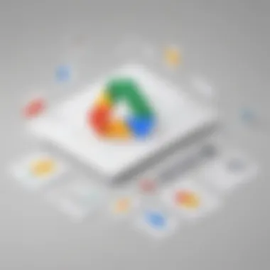 Illustration showcasing essential features of Google Drive for Business