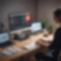 A digital workspace showcasing Asana alongside Adobe Creative Cloud tools.
