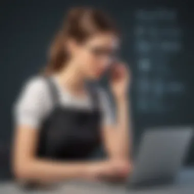 Empowered Consumer Making Informed Payment Decisions Contemplative woman using Buy Now Pay Later option on laptop
