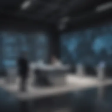 Future Trends in Auction Technology A futuristic representation of technology in auctions