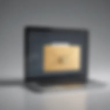 Illustration of a secure email interface.