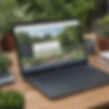 User-Friendly Landscape Design Software Interface A digital interface showcasing landscape design software