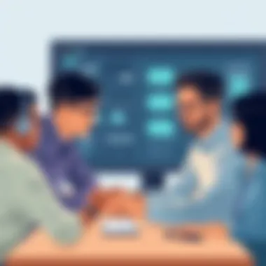 Team collaborating on a digital transformation project