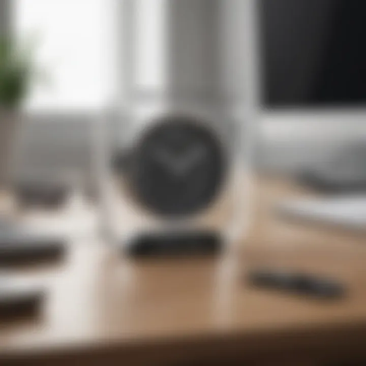 Elegant desk clock in a modern setting