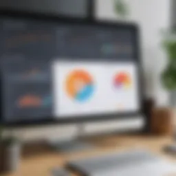 Interface of rent management software displaying analytics