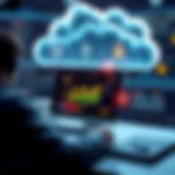 Illustration of cloud technology supporting business operations