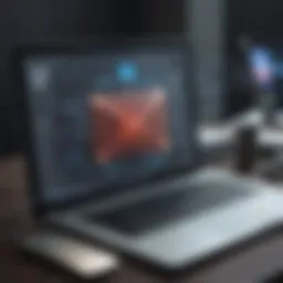 Visual representation of advanced email technology in a sleek interface