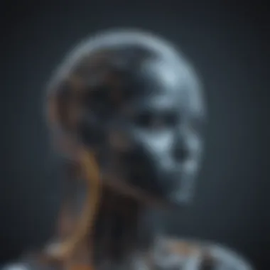 Abstract Representation of AI in Writing An abstract representation of artificial intelligence in writing.
