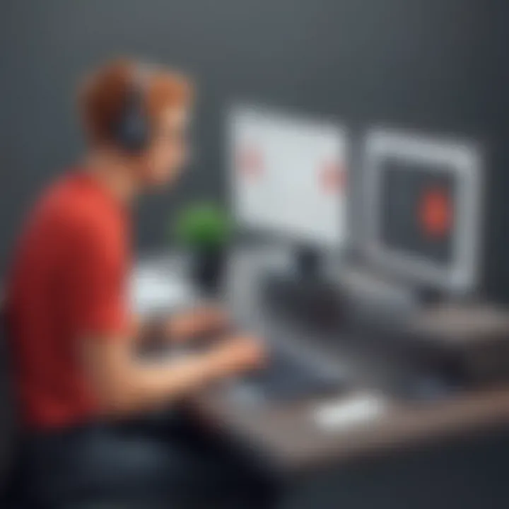 Illustration depicting personalized assistance provided by ExpressVPN live chat