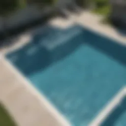 A screenshot of a user-friendly swimming pool design software interface showcasing various customization options.