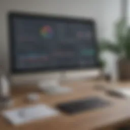 Visual representation of frontline accounting software dashboard showcasing key metrics and financial data.