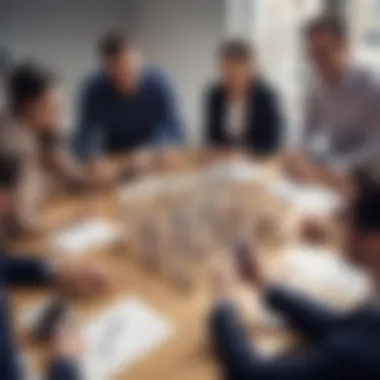Creative team-building activity using GooseChase app in a corporate setting.