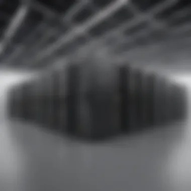 State-of-the-Art Hosting Infrastructure A sleek data center exhibiting advanced server technology
