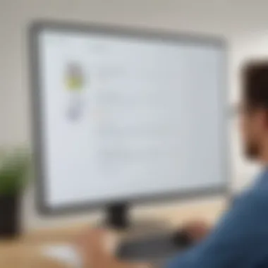 Insightful Company Reviews Person reading company reviews on Glassdoor