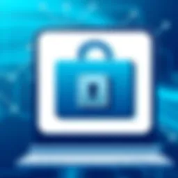 Illustration of SSL certificate padlock symbolizing security