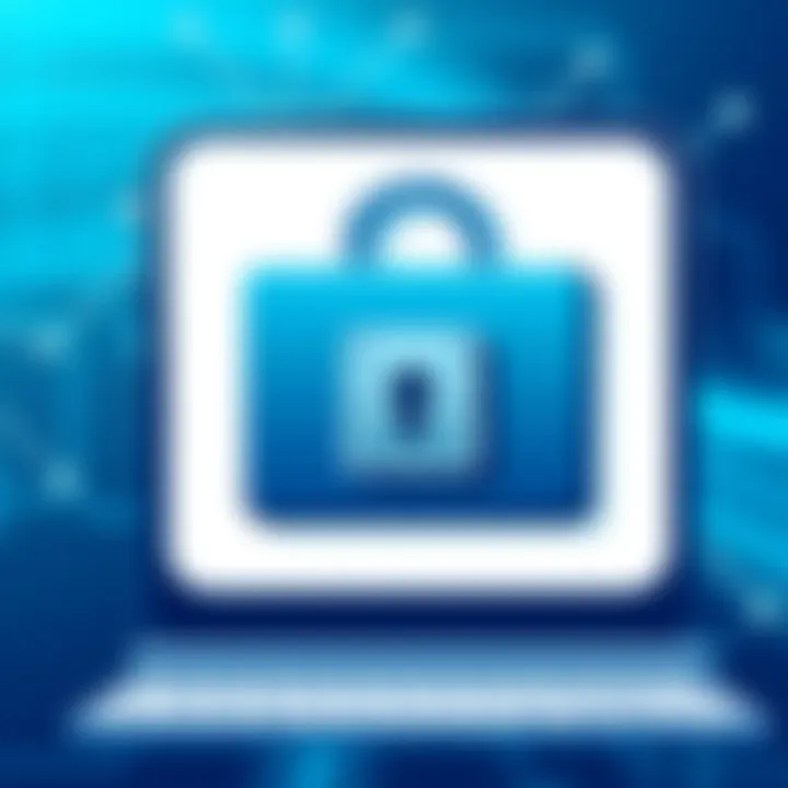 Illustration of SSL certificate padlock symbolizing security