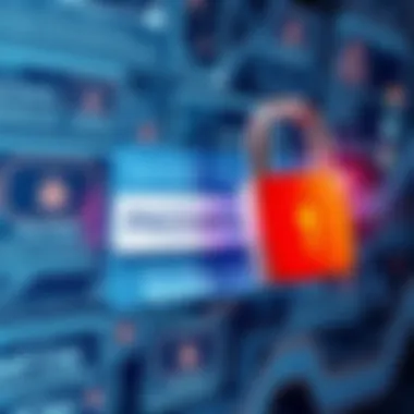 Strong password concept with a secure lock