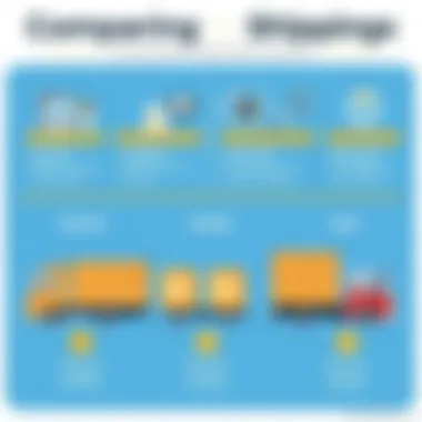 Comparative analysis chart of shipping solutions in the SaaS landscape