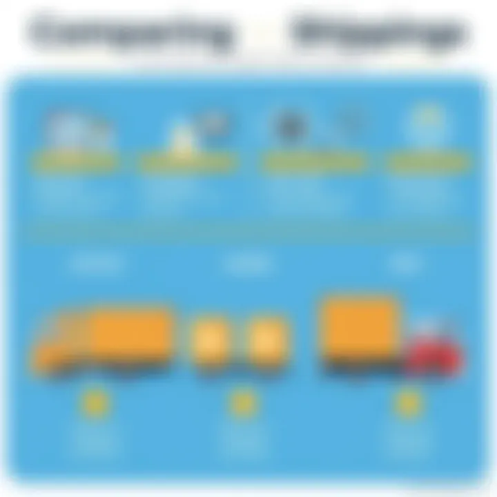 Comparative analysis chart of shipping solutions in the SaaS landscape