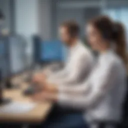 Customer support team collaborating effectively